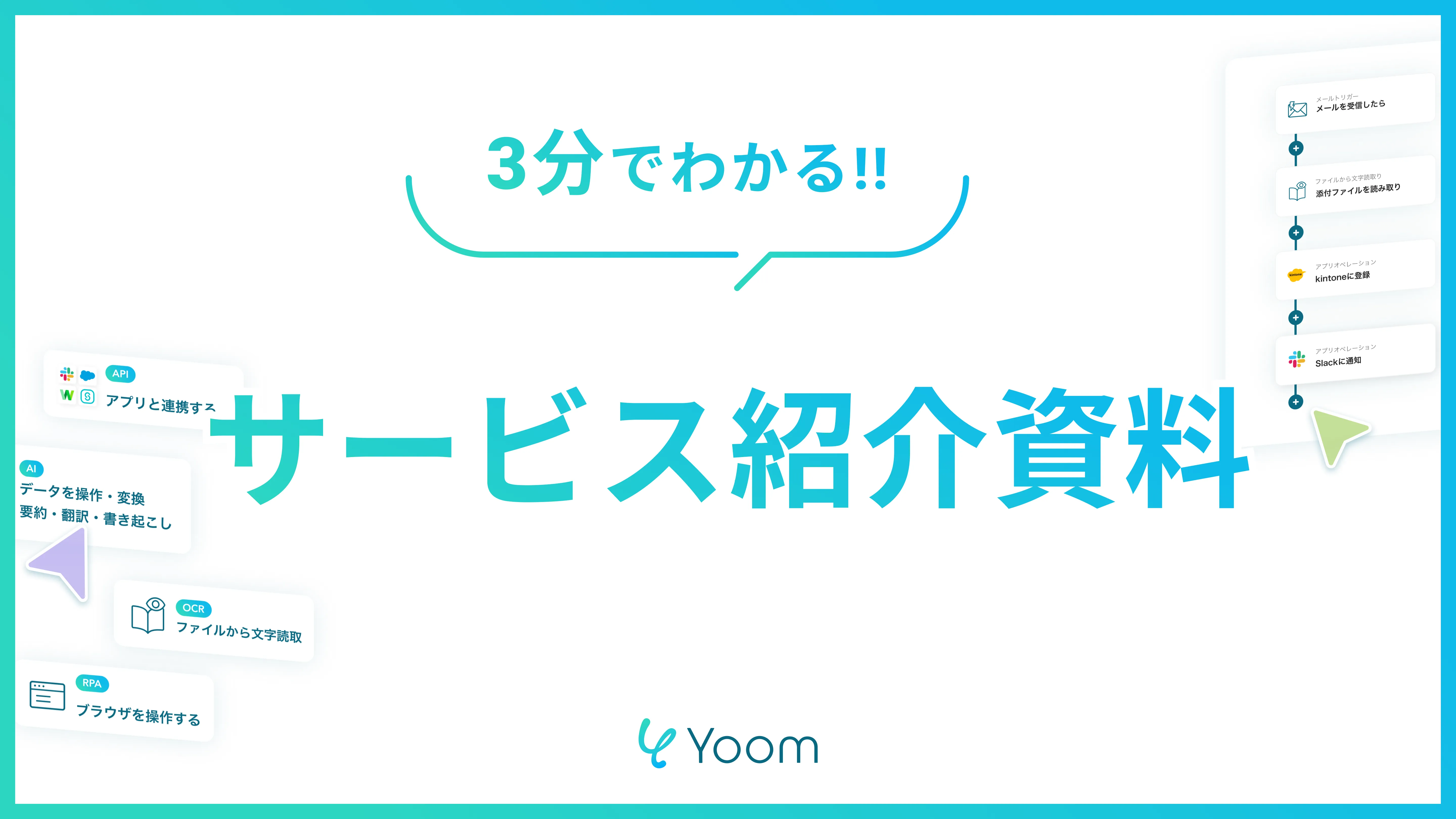 3分でわかる！Yoomサービス紹介資料